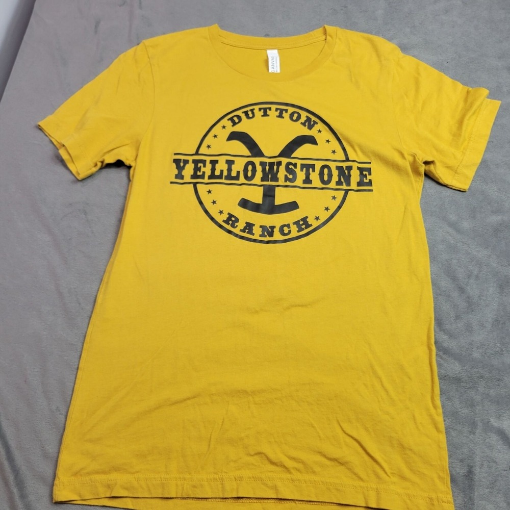 Yellowstone Dutton Ranch Unisex T-Shirt S Bella+Canvas 100% Cotton Gold Graphic